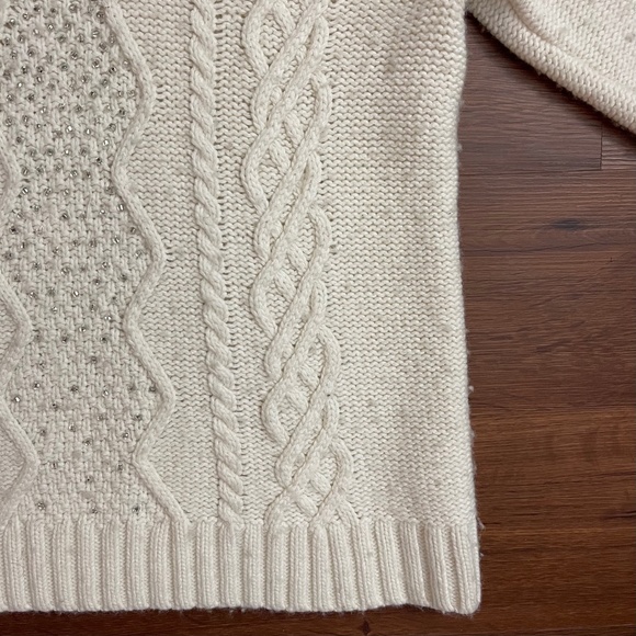 J.Crew Factory Embellished Cable Knit Sweater - Picture 3 of 8